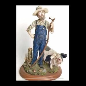 • 🐷1998 Homeland Classics “Herding the Sows” Herder with Happy Pig